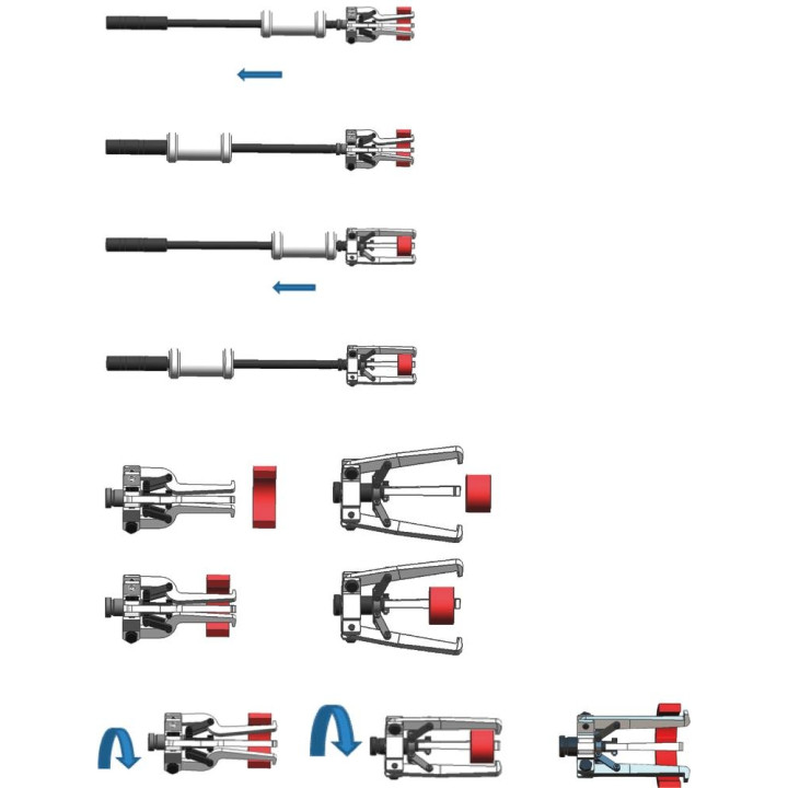 Extracteur à inertie de roulements intérieurs et extérieurs