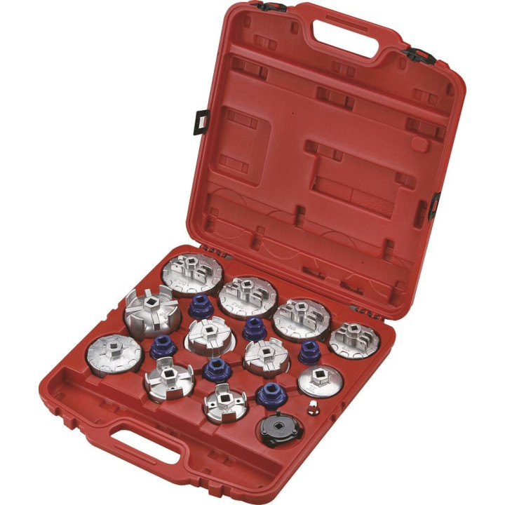 Cloche en aluminium pour filtre à huile - coffret de 19 pcs