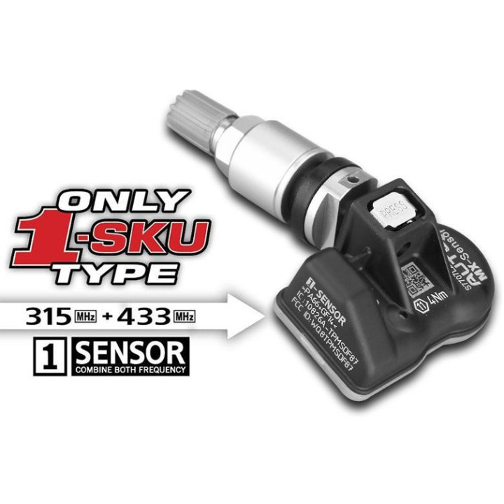 Valve TPMS Universelle programmable  Métallique