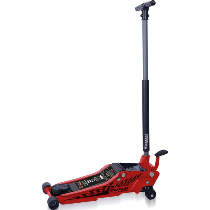 Cric rouleur 3T avec pédale double piston et roues en nylon 95/515mm longueur 772mm 52546